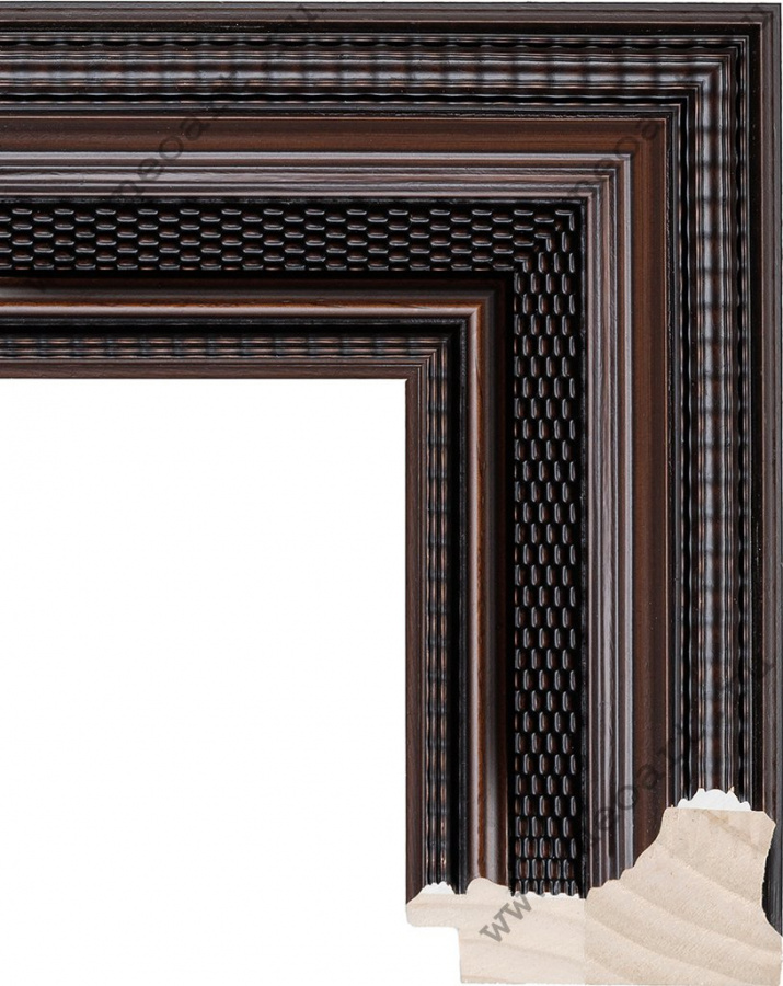 Зеркало серебро в багетной раме МСП-1001
