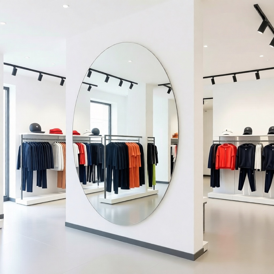 Зеркало для магазина одежды овал МСП-817